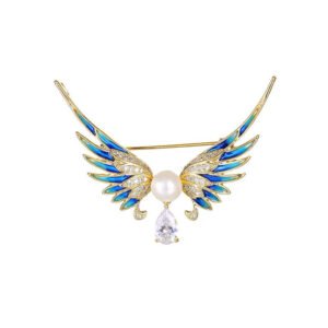 Angel Wing Pearl Brooch