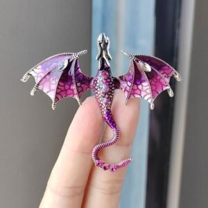 Enamel Fly Dragon Brooch